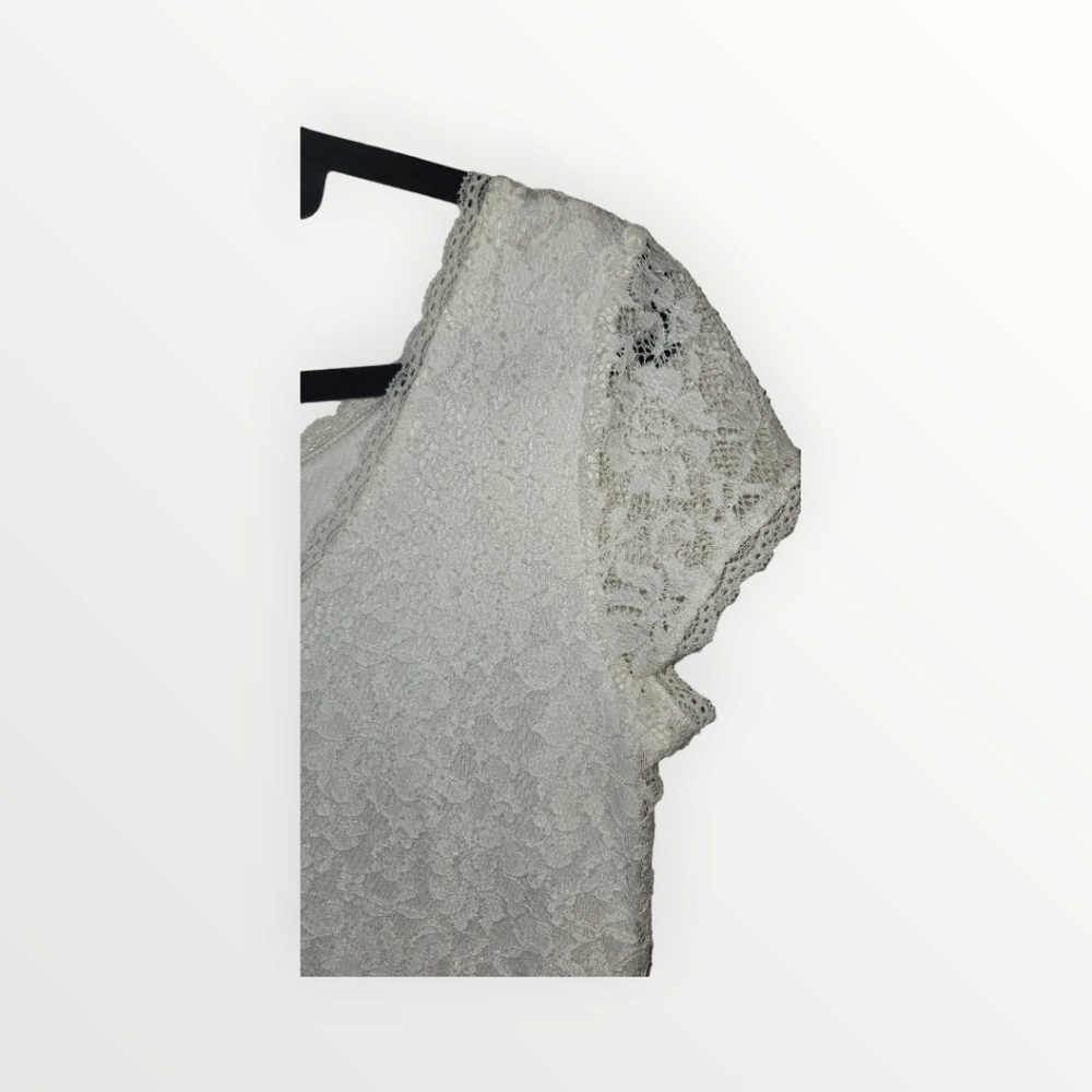 Laundry by Shelli Secal style Ly14666creme white ivory lace dress 10 Sundress - Picture 6 of 15